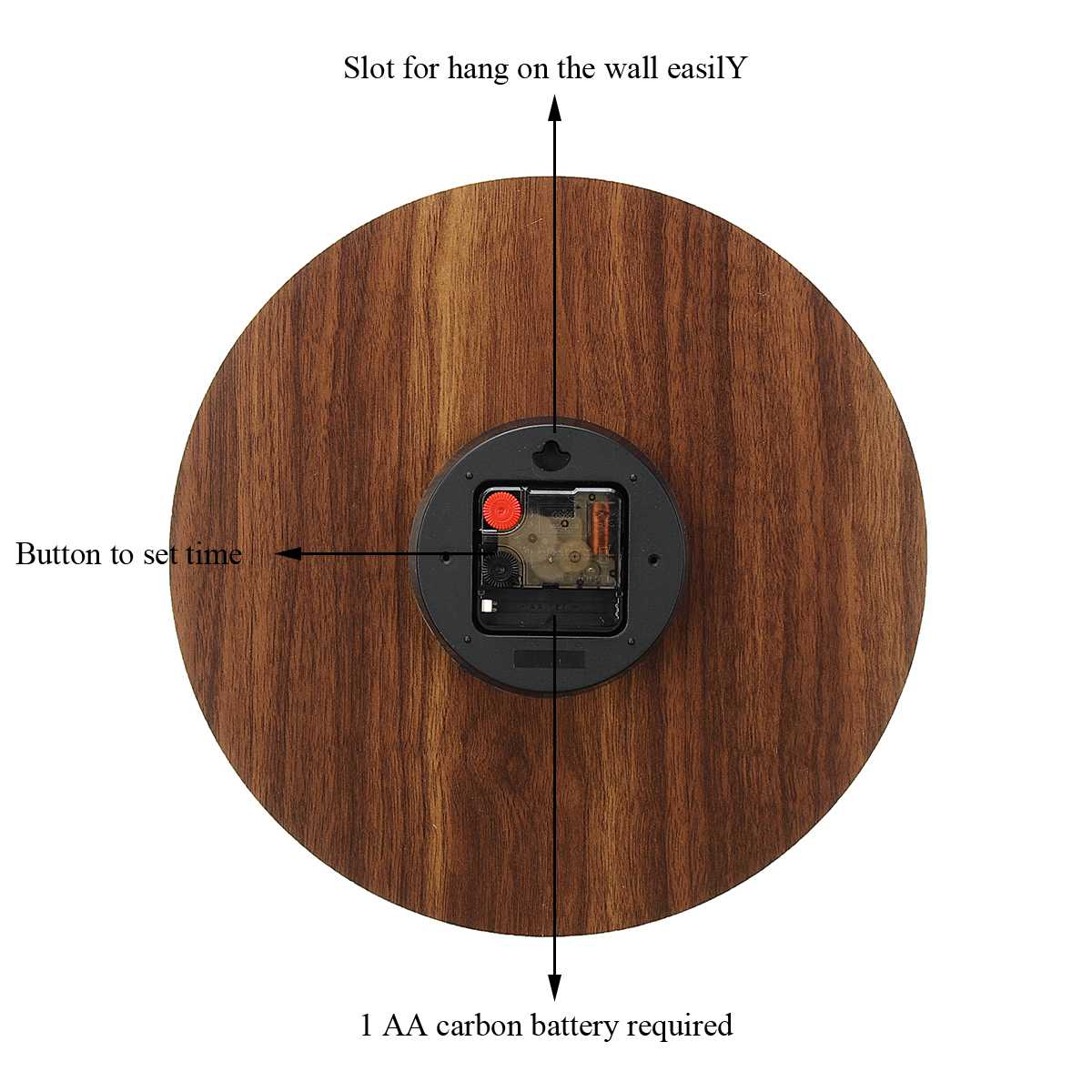 BowLift | Nordic Luminous Wood Silent Wall Clock