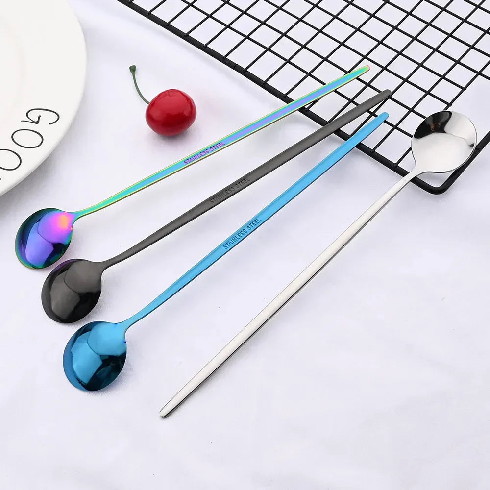Skanto | Golden 6-Piece Long Handle Spoon Set