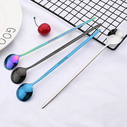 Skanto | Golden 6-Piece Long Handle Spoon Set