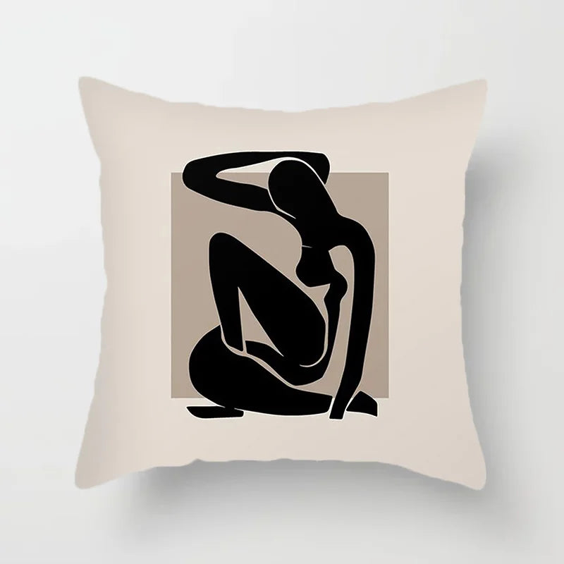 Modern Art Abstract Pattern Decorative Pillow Covers Creative Line Sofa Chair Cushion Cover Home Office Decor | Skanto
