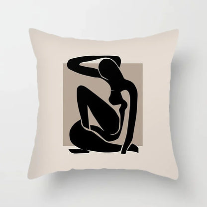 Modern Art Abstract Pattern Decorative Pillow Covers Creative Line Sofa Chair Cushion Cover Home Office Decor | Skanto