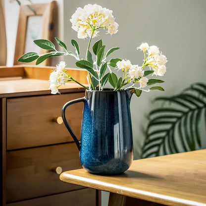 Laguna Kiln Blue Ceramic Pitcher Bowlift