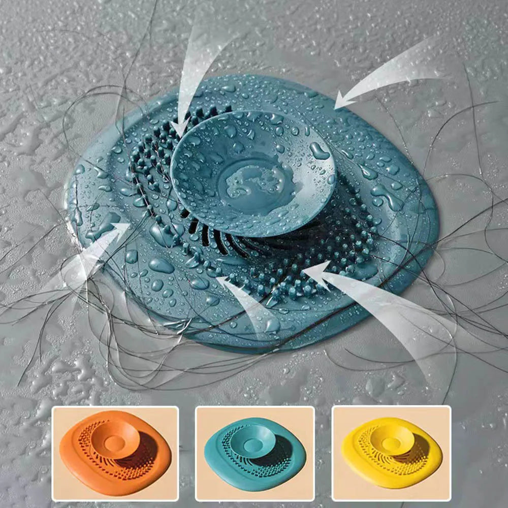 BowLift | DrainGuard Silicone Drain Strainer | Anti-Blocking & Non-Slip | For Bathroom, Shower & Kitchen | Fine Mesh & Easy to Clean