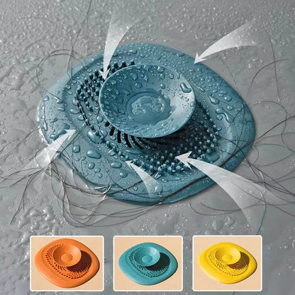 BowLift | DrainGuard Silicone Drain Strainer | Anti-Blocking & Non-Slip | For Bathroom, Shower & Kitchen | Fine Mesh & Easy to Clean