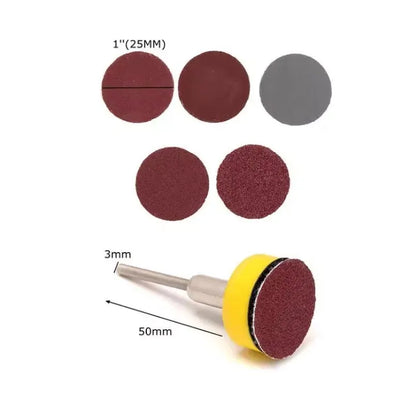 Skanto Skanto | ITLY 1 inch 100 pc Sandpaper Set: Sanding Disc Sandpaper for Dremel Tools - Sanding Pads Included