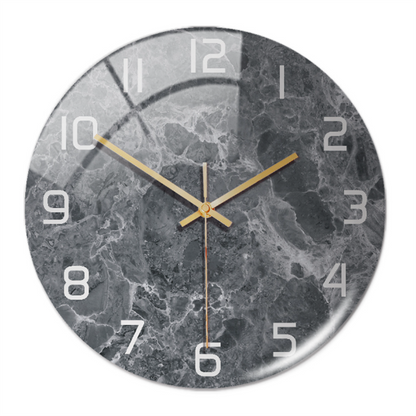 BowLift | Stylish Marble Wall Clock with Silent Mechanism