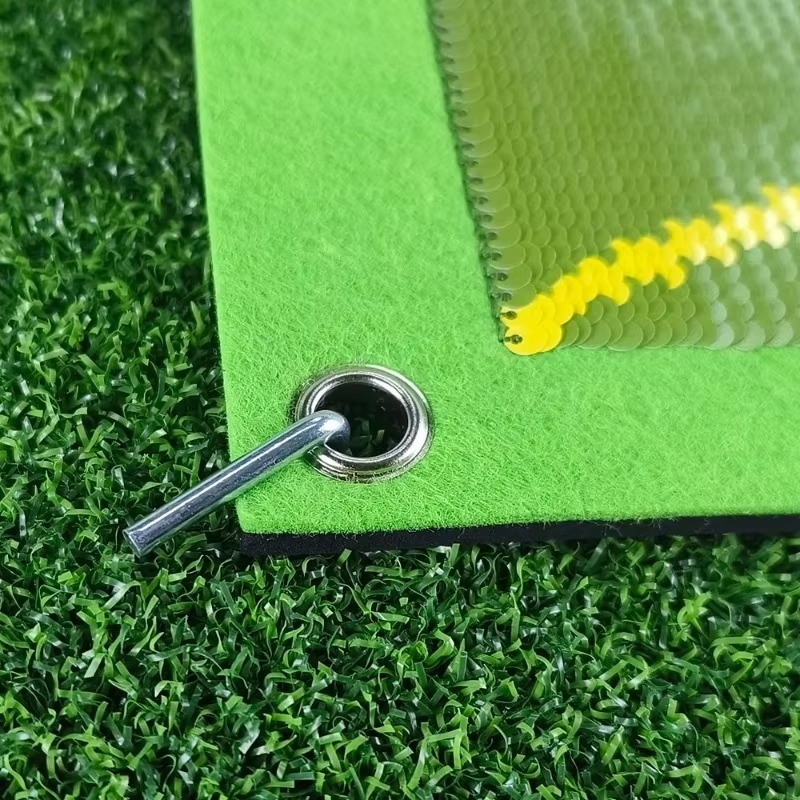 Golf training mat for swing path and impact detection