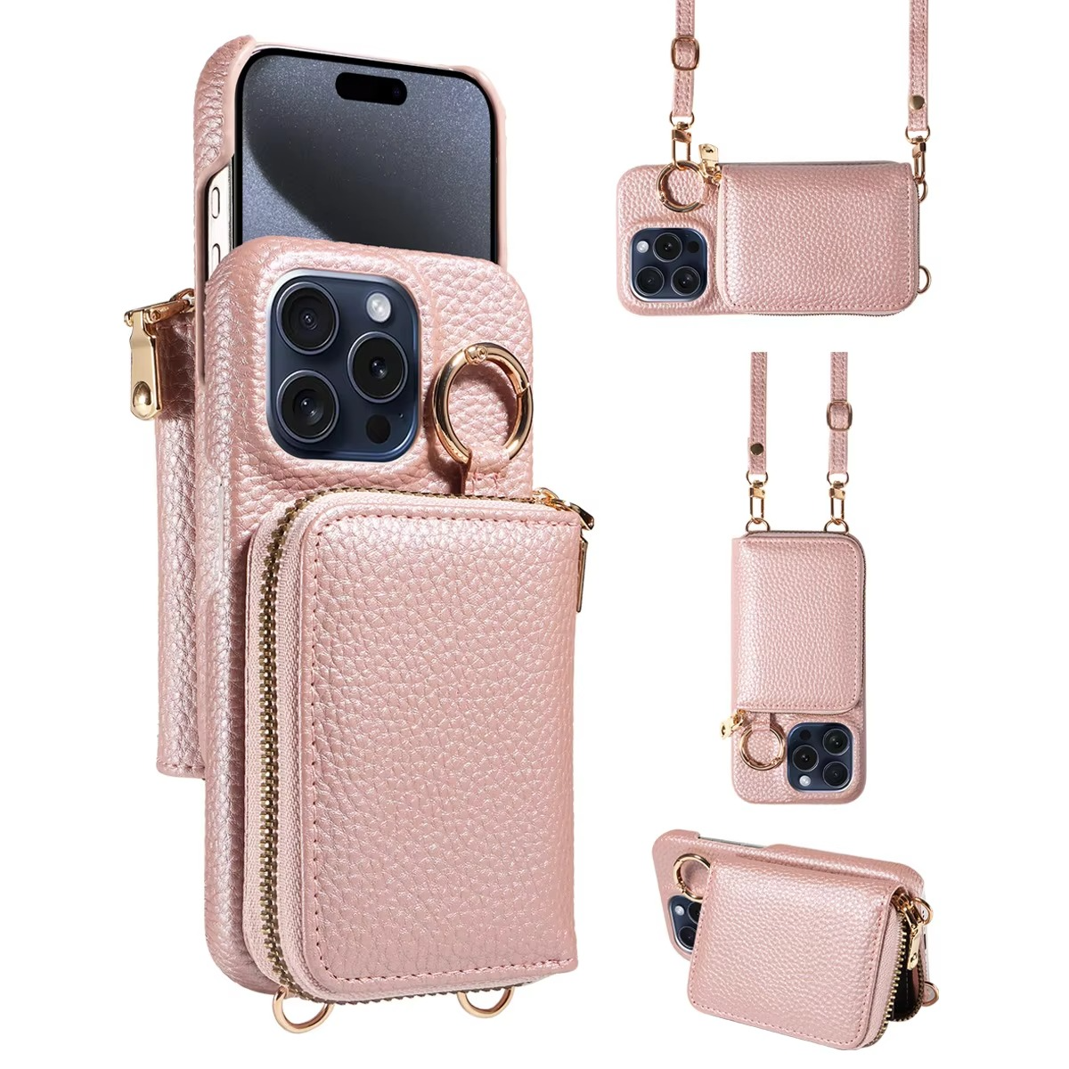 Skanto | Premium Leather Multi-Function iPhone Case with Anti-Degauss Protection