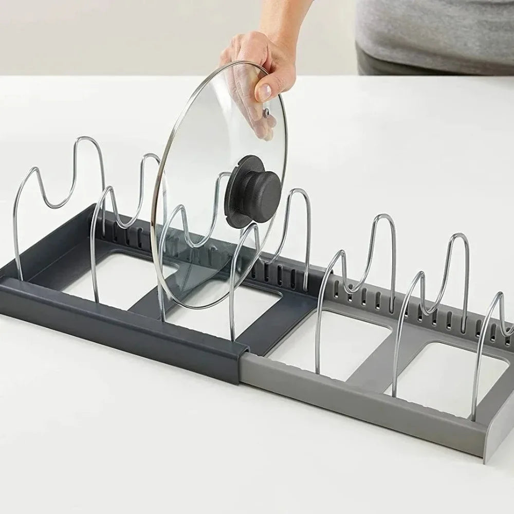 Extendable Pot Lid Holder & Pan Organizer | Karnz