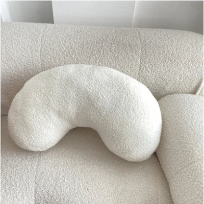 Nordic Bouclé Abstract Cushion – Minimalist Plush Pillow | Bowlift