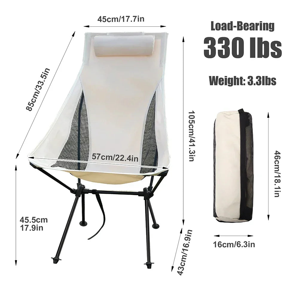 BowLift | Trekalux Outdoor Chair | Ultralight & Foldable | 150 kg Load Capacity | Weatherproof Oxford Fabric