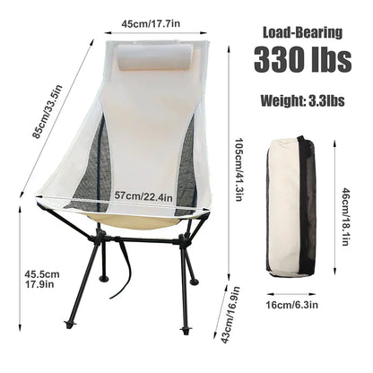 BowLift | Trekalux Outdoor Chair | Ultralight & Foldable | 150 kg Load Capacity | Weatherproof Oxford Fabric