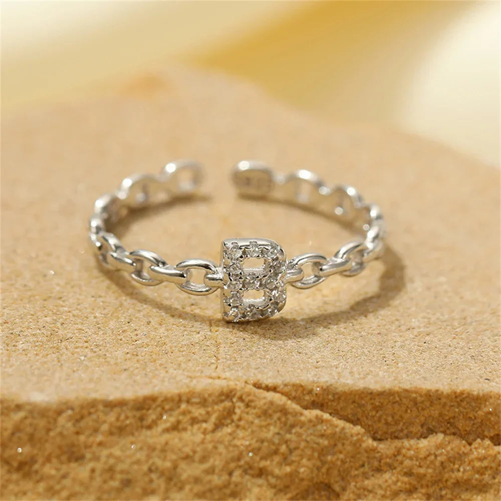 BowLift | Dainty Diamond Letter Initial Ring