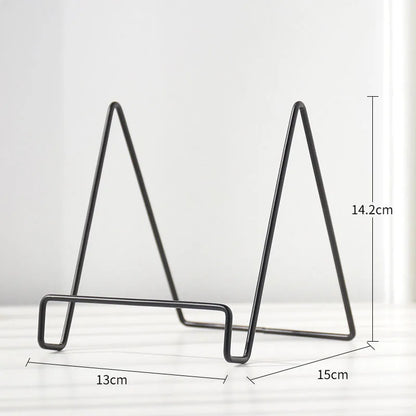 Skanto | Iron Art Multi-Use Display Stand: Versatile Magazine, Dishware, Photo, and Book Holder for Home Decor