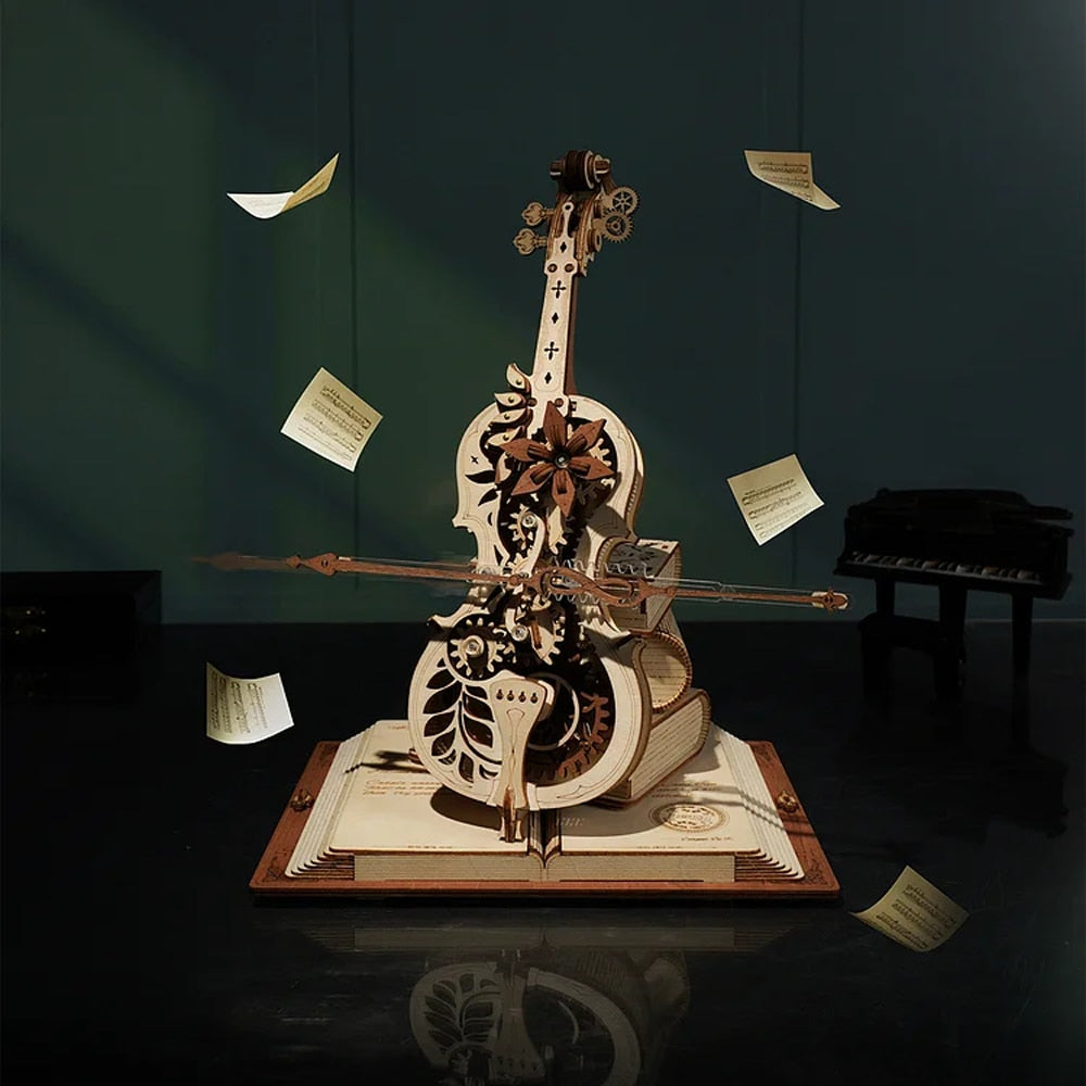 BowLift | 3D Magical Mechanical Wooden Cello Puzzle