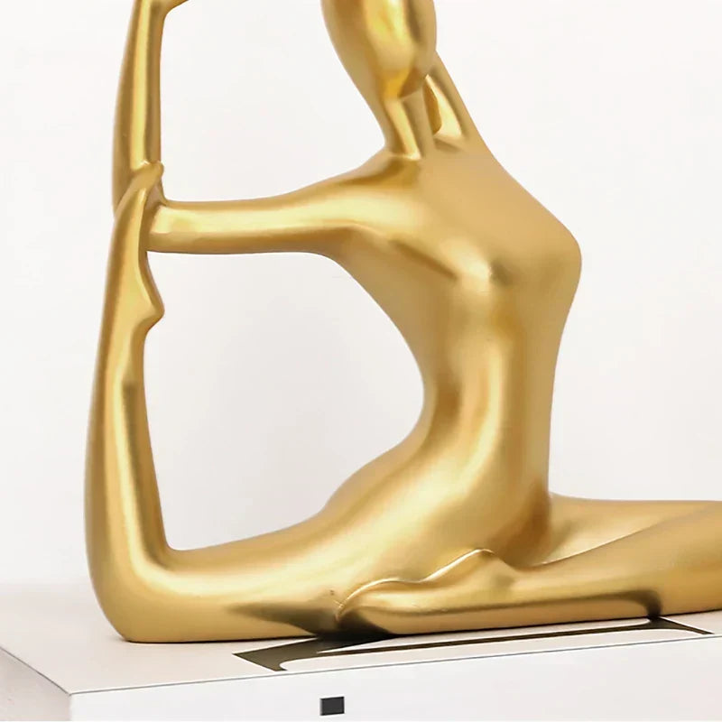 Skanto Interior Home Decorative Figures Desk TV Torsion Decoration Living Room Sculpture Resin Statues Home Decor Yoga Girl Crafts