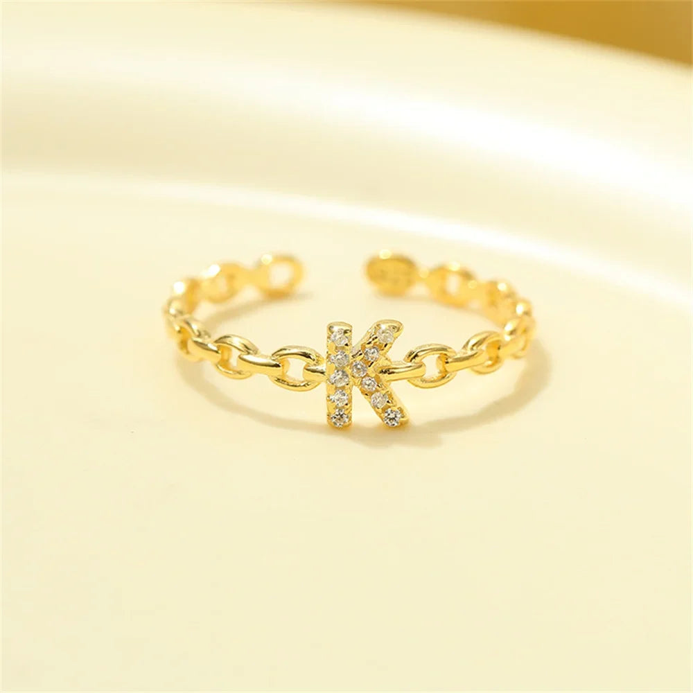 BowLift | Dainty Diamond Letter Initial Ring
