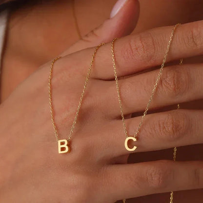 Kalsten | Dainty Minimal Letter Initial Necklace