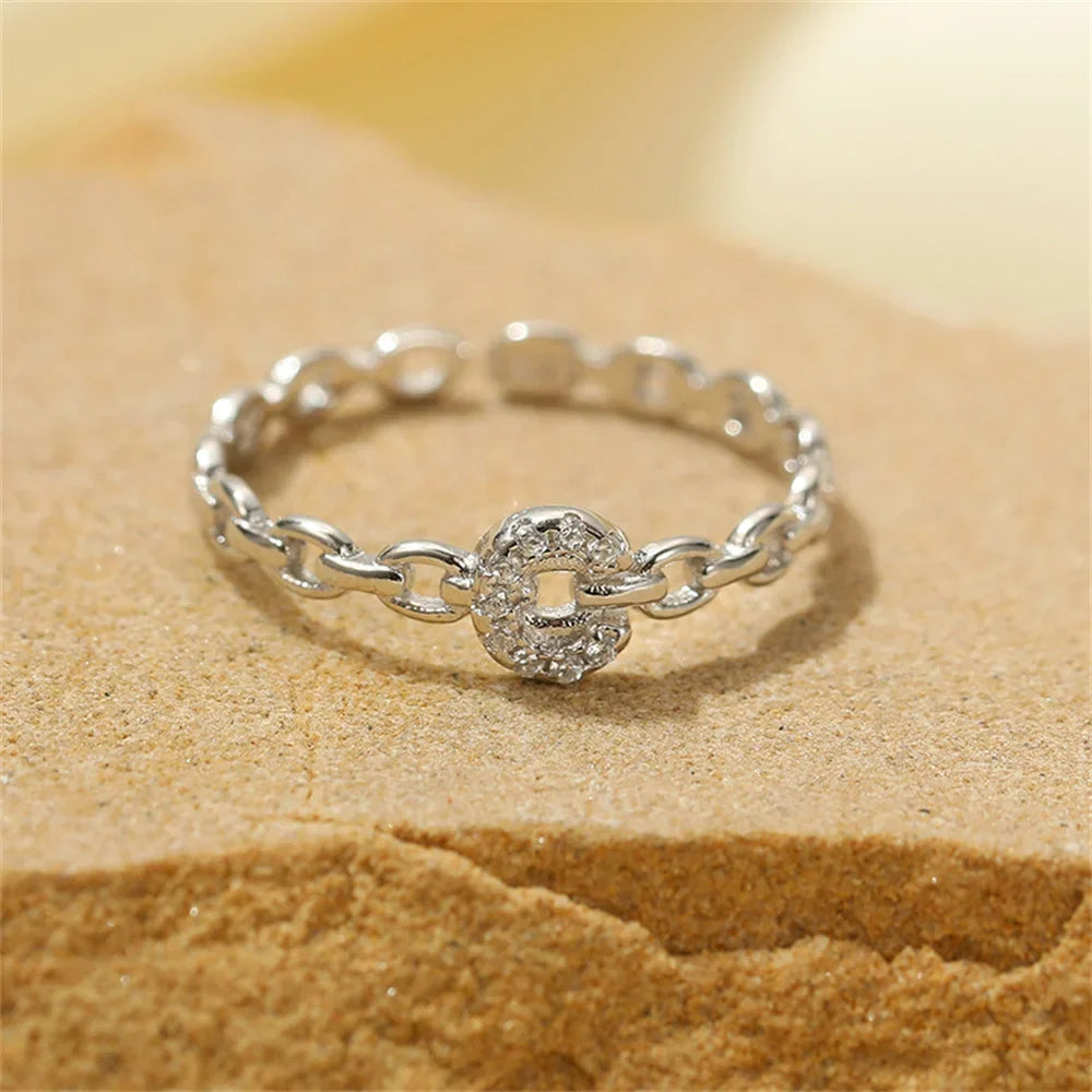 BowLift | Dainty Diamond Letter Initial Ring