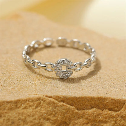 BowLift | Dainty Diamond Letter Initial Ring
