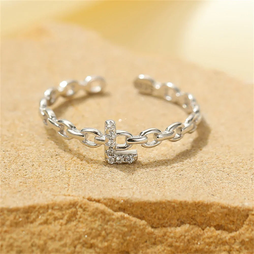 BowLift | Dainty Diamond Letter Initial Ring