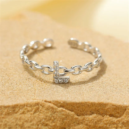 BowLift | Dainty Diamond Letter Initial Ring