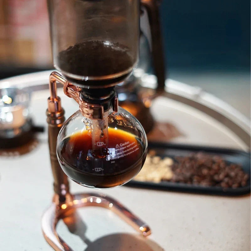 Skanto | Siphon Coffee Brewer Set | 3/5 Cups & Barista Accessories | Elegant Design