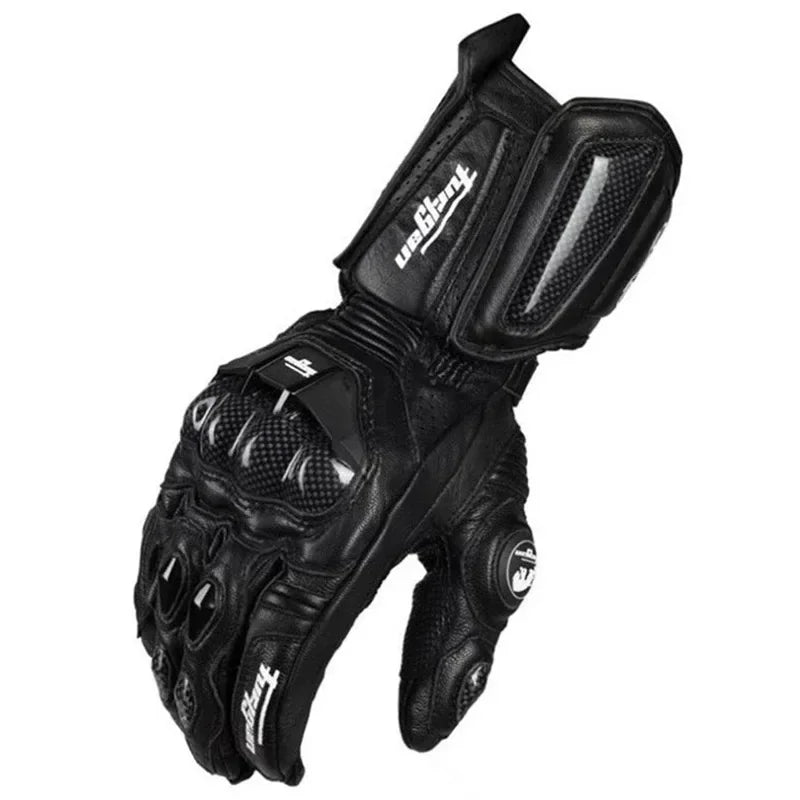 Kalsten | Motorcycle Gloves RidePro Carbon | Wind & Waterproof | Touchscreen Compatible | Genuine Leather Protectors | For Summer & Winter