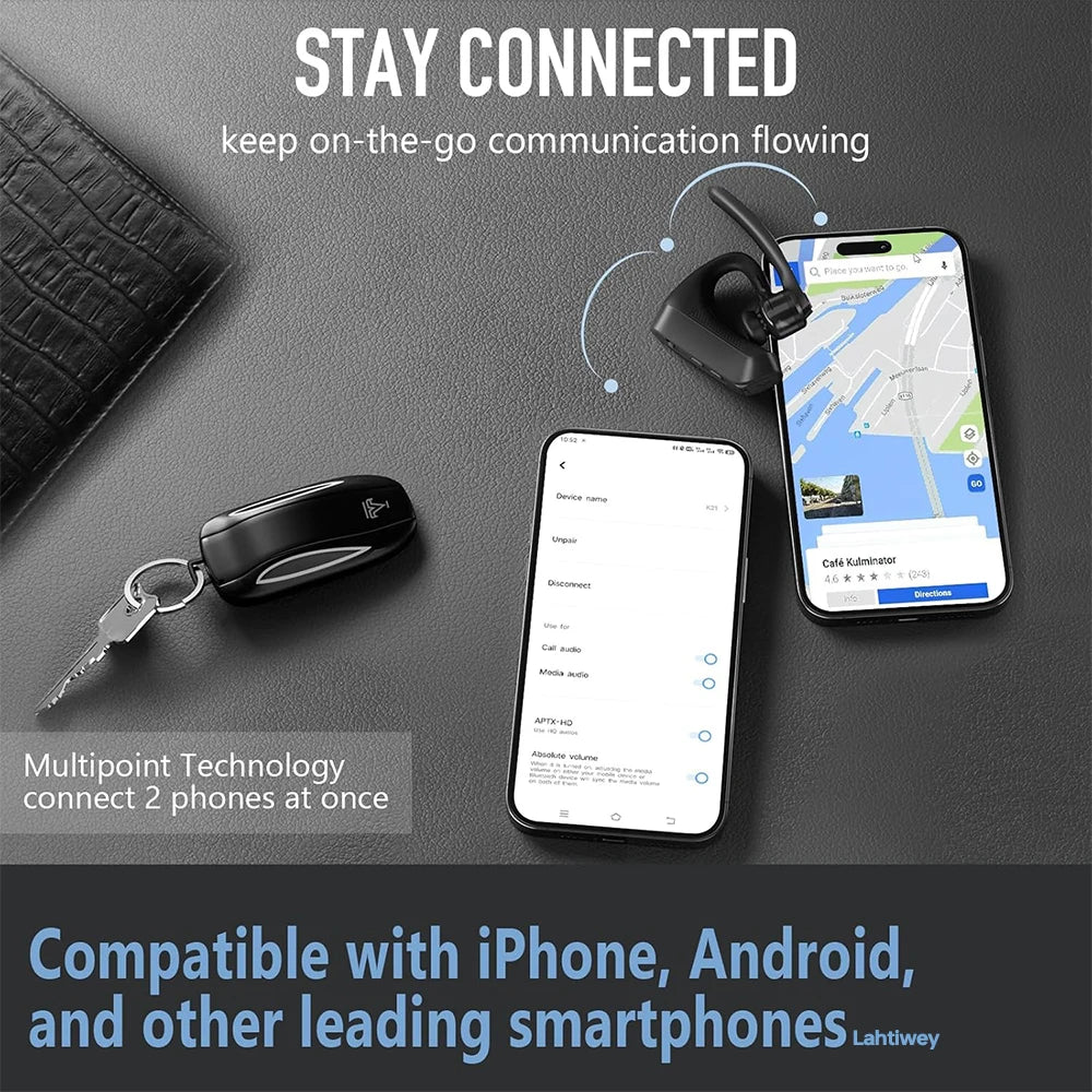 Skanto | Noise Cancelling Bluetooth Headset with Dual Microphone – Orivo