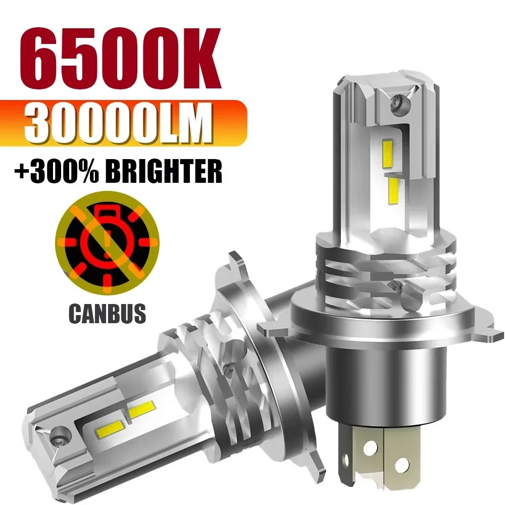 Skanto | 2pcs 30000LM LED Headlight Bulbs H4 H7 9003 CSP Fanless High Low Beam 12V 24V