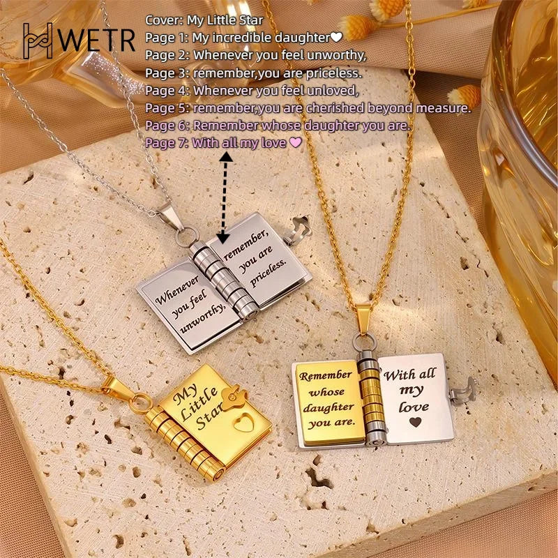 BowLift | Memory Book Hanger Necklace – Symbolic Jewelry with Loving Message