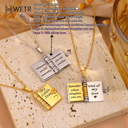 BowLift | Memory Book Hanger Necklace – Symbolic Jewelry with Loving Message
