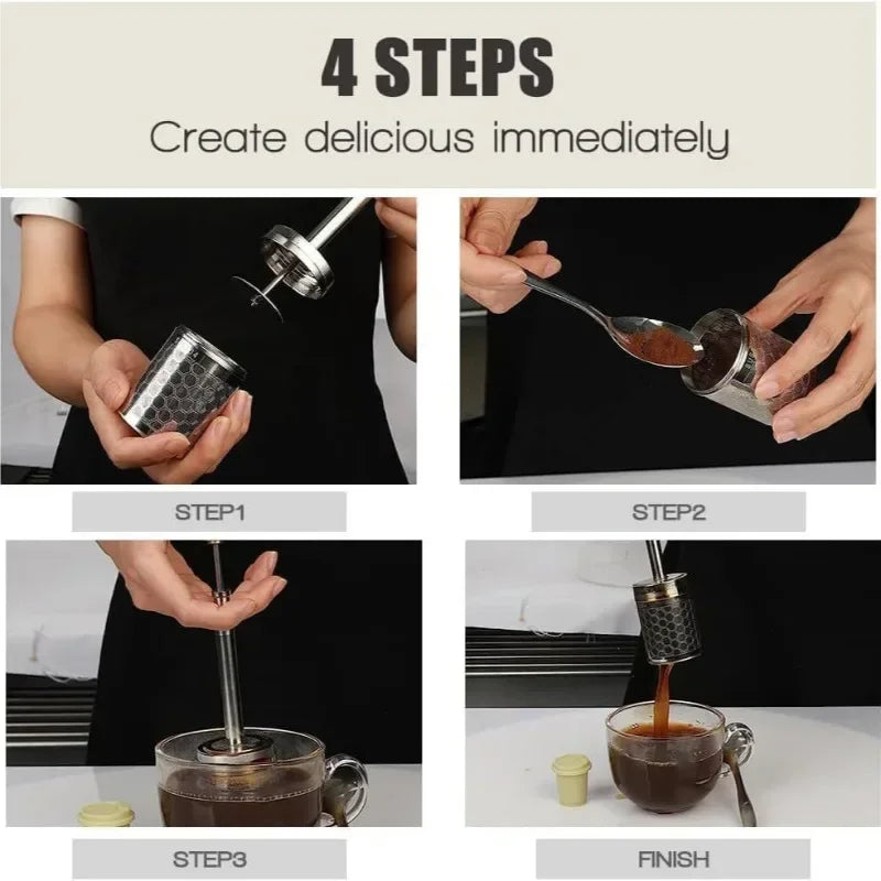 BowLift | Stainless Steel Reusable Press Tea Infuser