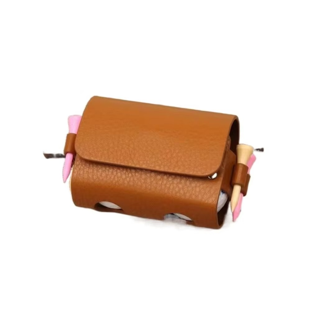 BowLift | PU Leather Golf Ball Waist Pouch Outdoor Storage Case with Clip