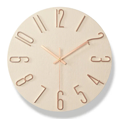 Scandinavian Style Wooden Wall Clock