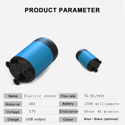Skanto | Portable Electric Camping Shower - Rechargeable Compact Shower Head for Outdoor Adventures