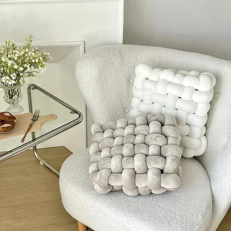 Chunky Woven Knot Cushion | Bowlift