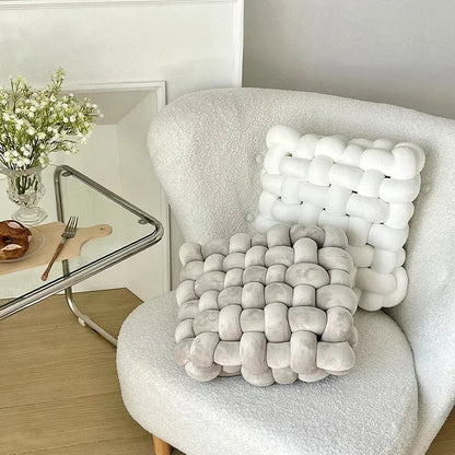 Chunky Woven Knot Cushion | Bowlift