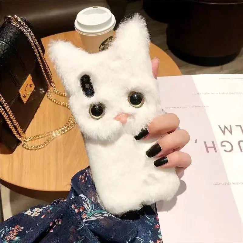 Skanto | Fluffy Cat Warm Plush iPhone Case