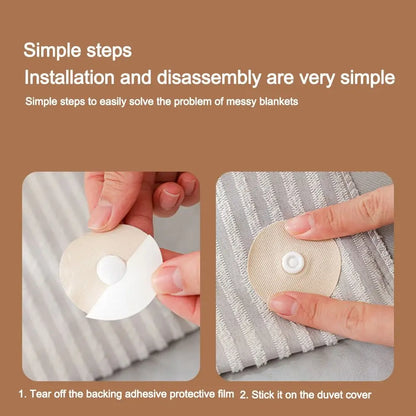 BowLift | Stay Put Anti-Slip Easy Duvet Cover Snap Clip Set