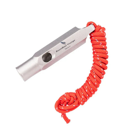 Master Your Safety: Original Boundless Voyage Titanium Whistle - Your indispensable companion for emergencies, survival, and adventures