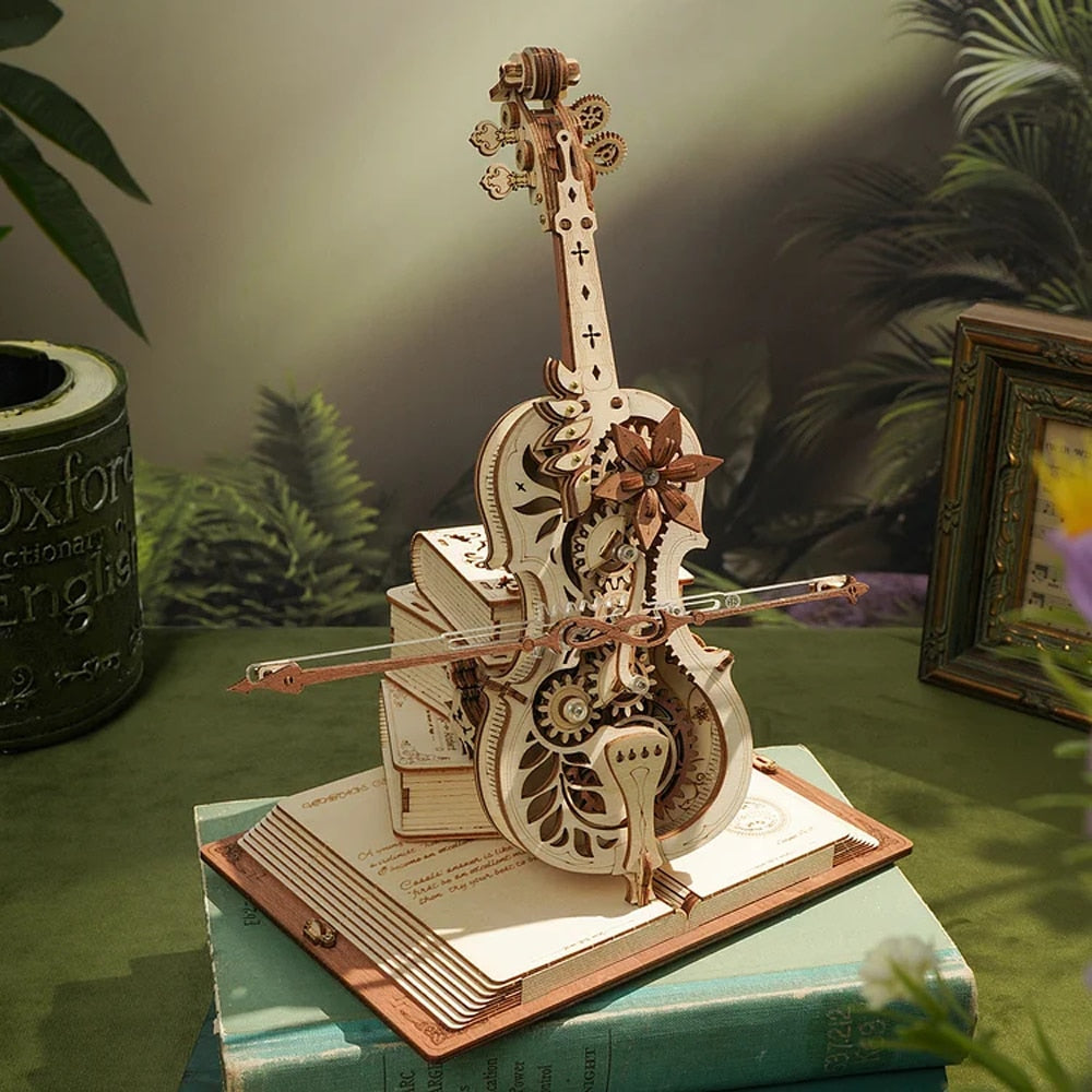 BowLift | 3D Magical Mechanical Wooden Cello Puzzle