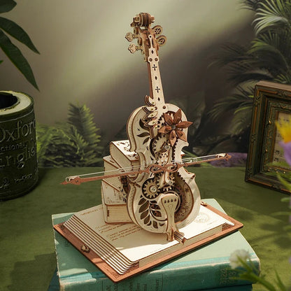 BowLift | 3D Magical Mechanical Wooden Cello Puzzle