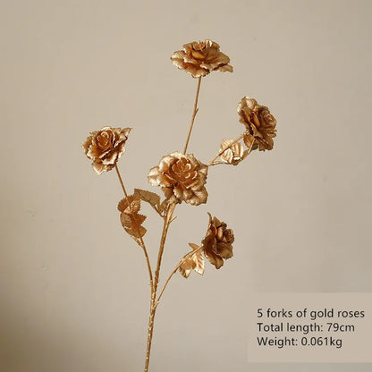 BowLift | Decorative Flower Gold Series | Palm Leaf, Ginkgo & Eucalyptus | Artificial Flower 67–84 cm | Wedding & Christmas