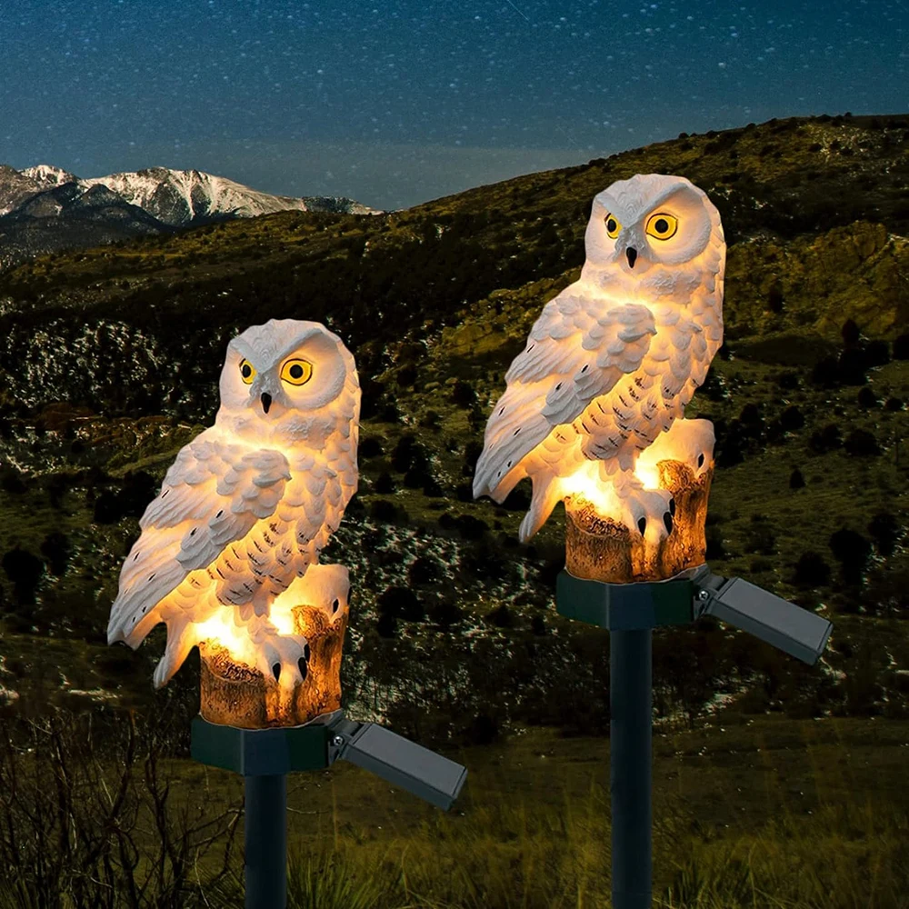 Environmentally friendly Solar Owl Garden Lights (2-pack)
