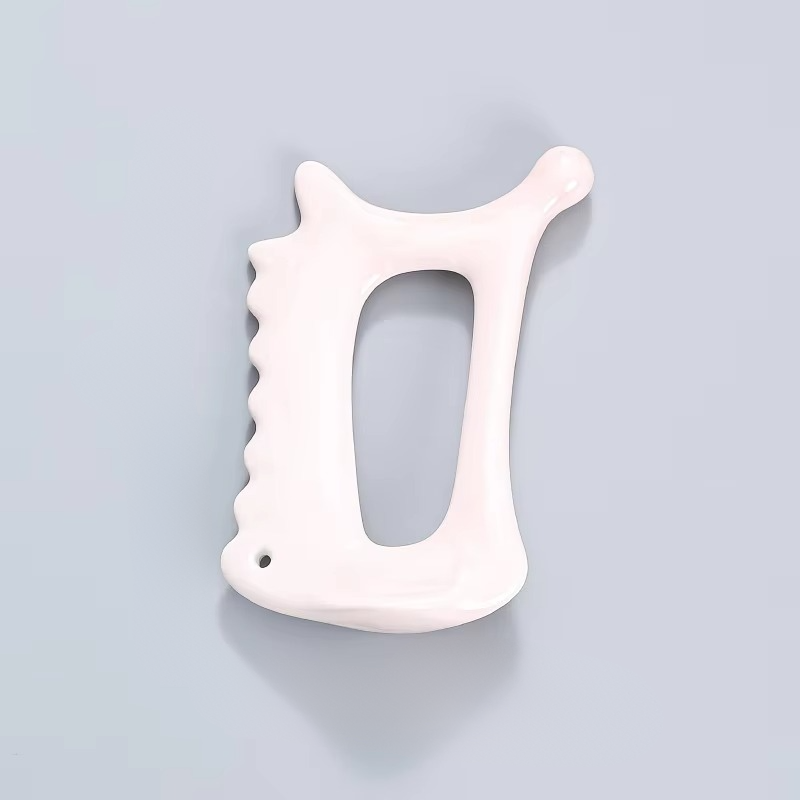 BowLift | White Ceramic Guasha Scraping Board for Full Body Massage and Lymphatic Drainage
