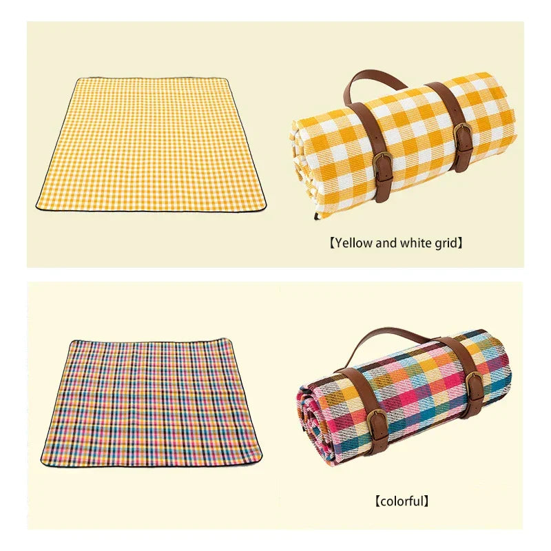 Skanto | NovaPlaid | Waterproof Foldable Picnic Blanket with Carry Strap
