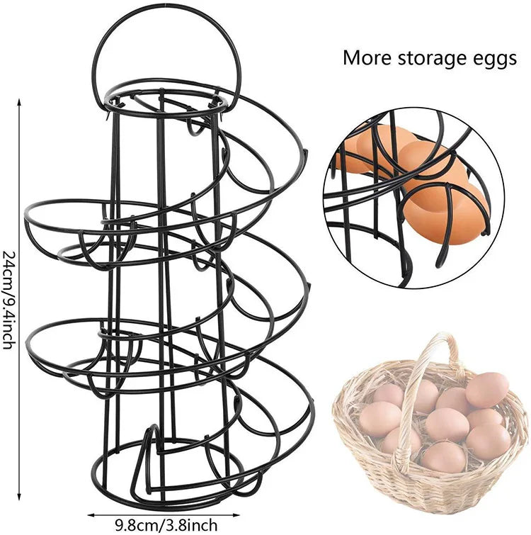 BowLift | Spiral Rolling Egg Dispenser Rack