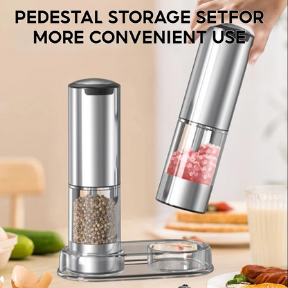 BowLift | Electric Salt and Pepper Grinder Set with Adjustable Coarseness and LED Light