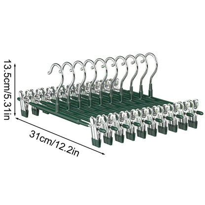 BowLift | Closyra Stainless Steel Hanger with Clips | Adjustable & Non-Slip | For Skirts, Pants & Underwear | Space-Saving & Seamless